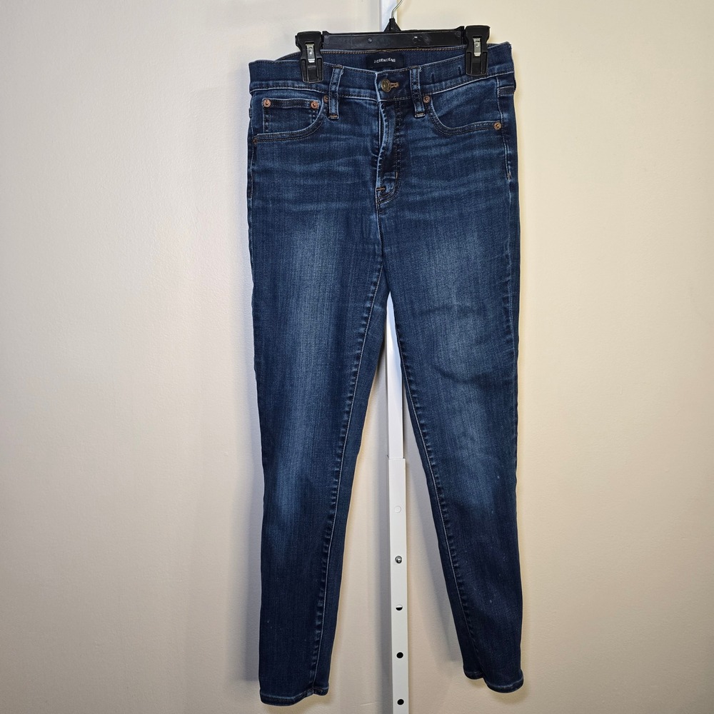 J.Crew 9" High-rise Toothpick Jeans Women Size 27  Dark Wash Stretch Denim‎